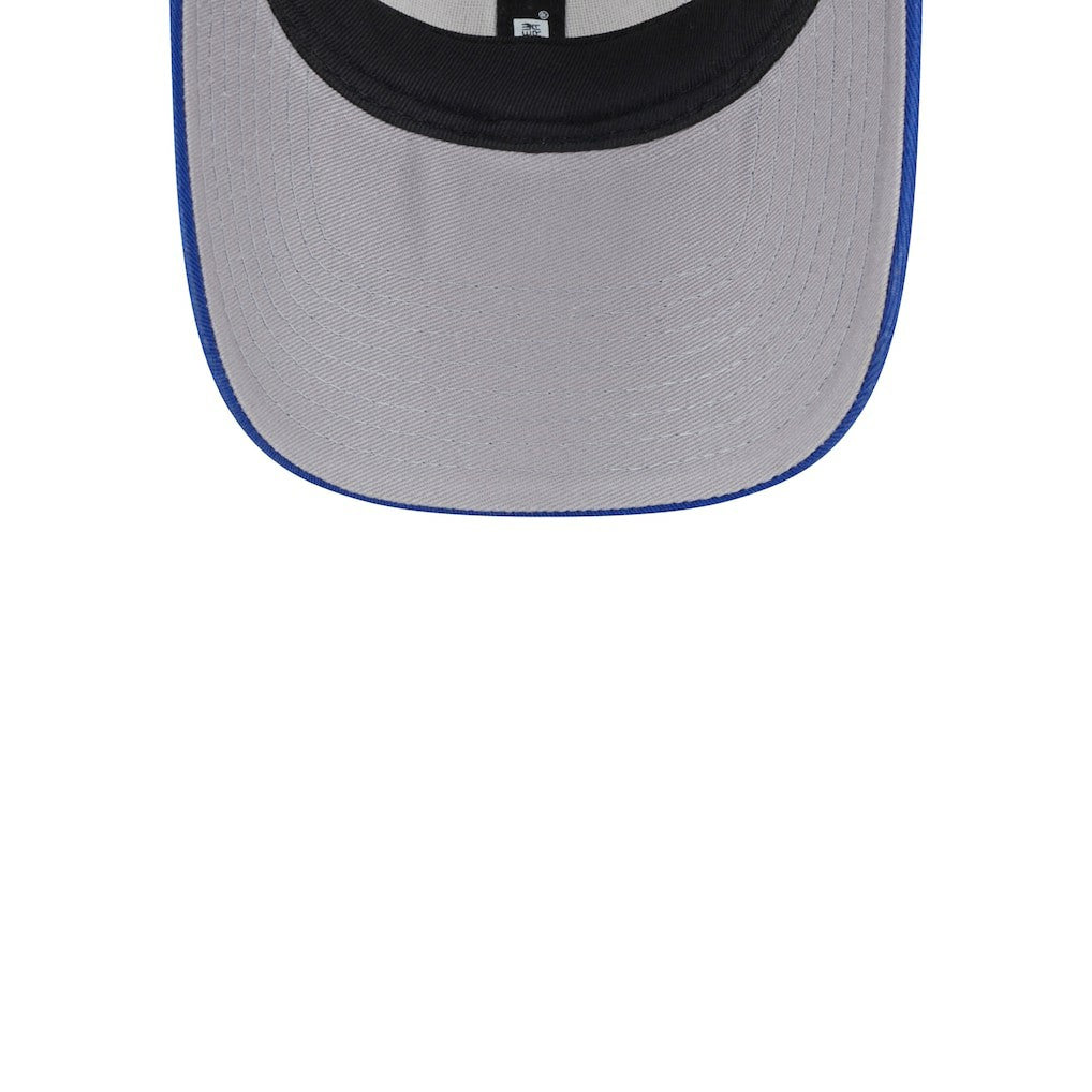 Philadelphia 76ers Throwback Patch Trucker 9FORTY Adjustable Hat - Khaki/Royal online