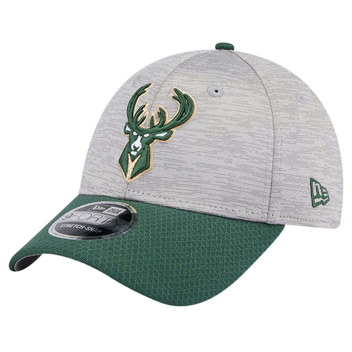 Milwaukee Bucks Active Digi-Tech Two-Tone 9FORTY Adjustable Hat - Heather Gray/Hunter Green cheap