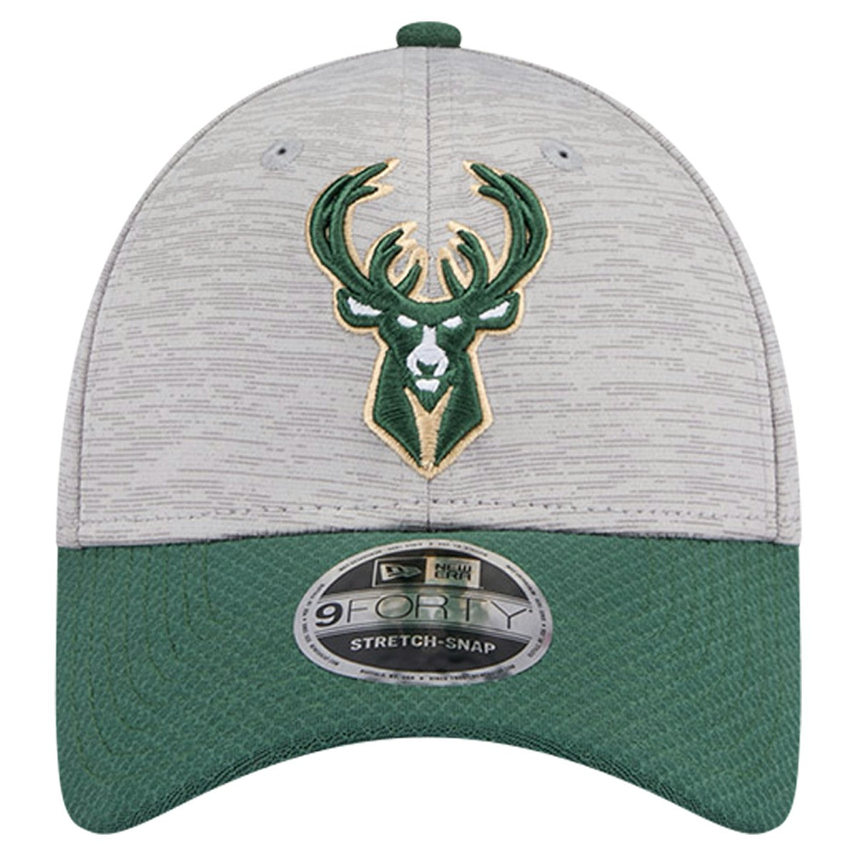 Milwaukee Bucks Active Digi-Tech Two-Tone 9FORTY Adjustable Hat - Heather Gray/Hunter Green cheap