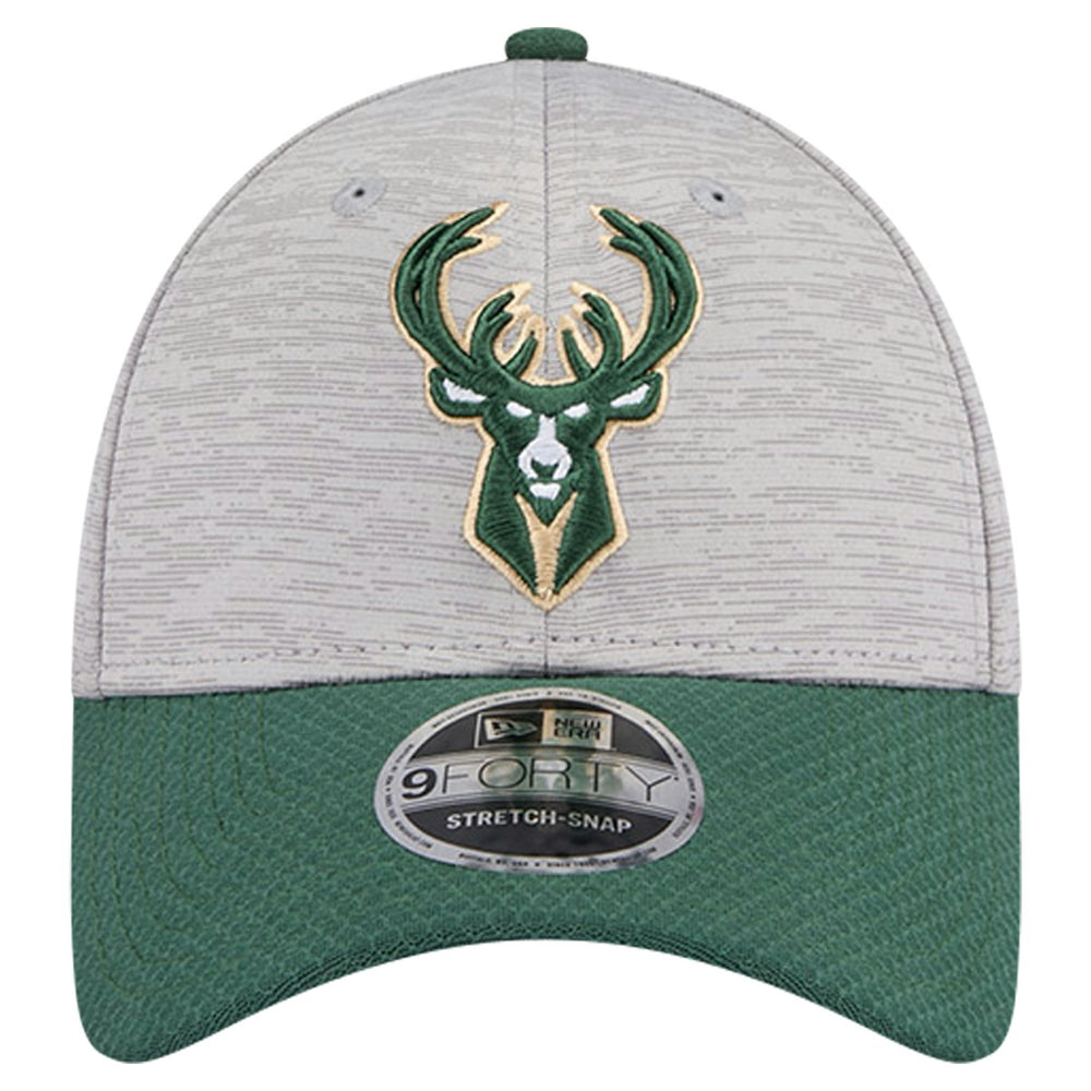 Milwaukee Bucks Active Digi-Tech Two-Tone 9FORTY Adjustable Hat - Heather Gray/Hunter Green cheap