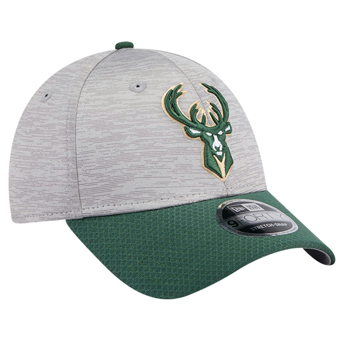Milwaukee Bucks Active Digi-Tech Two-Tone 9FORTY Adjustable Hat - Heather Gray/Hunter Green cheap