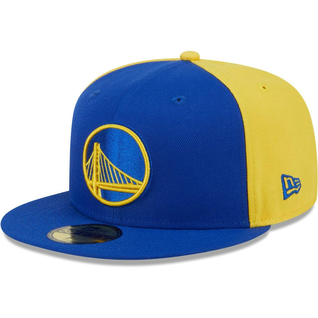 Golden State Warriors Gameday Wordmark 59FIFTY Fitted Hat sale - Royal/Gold discount
