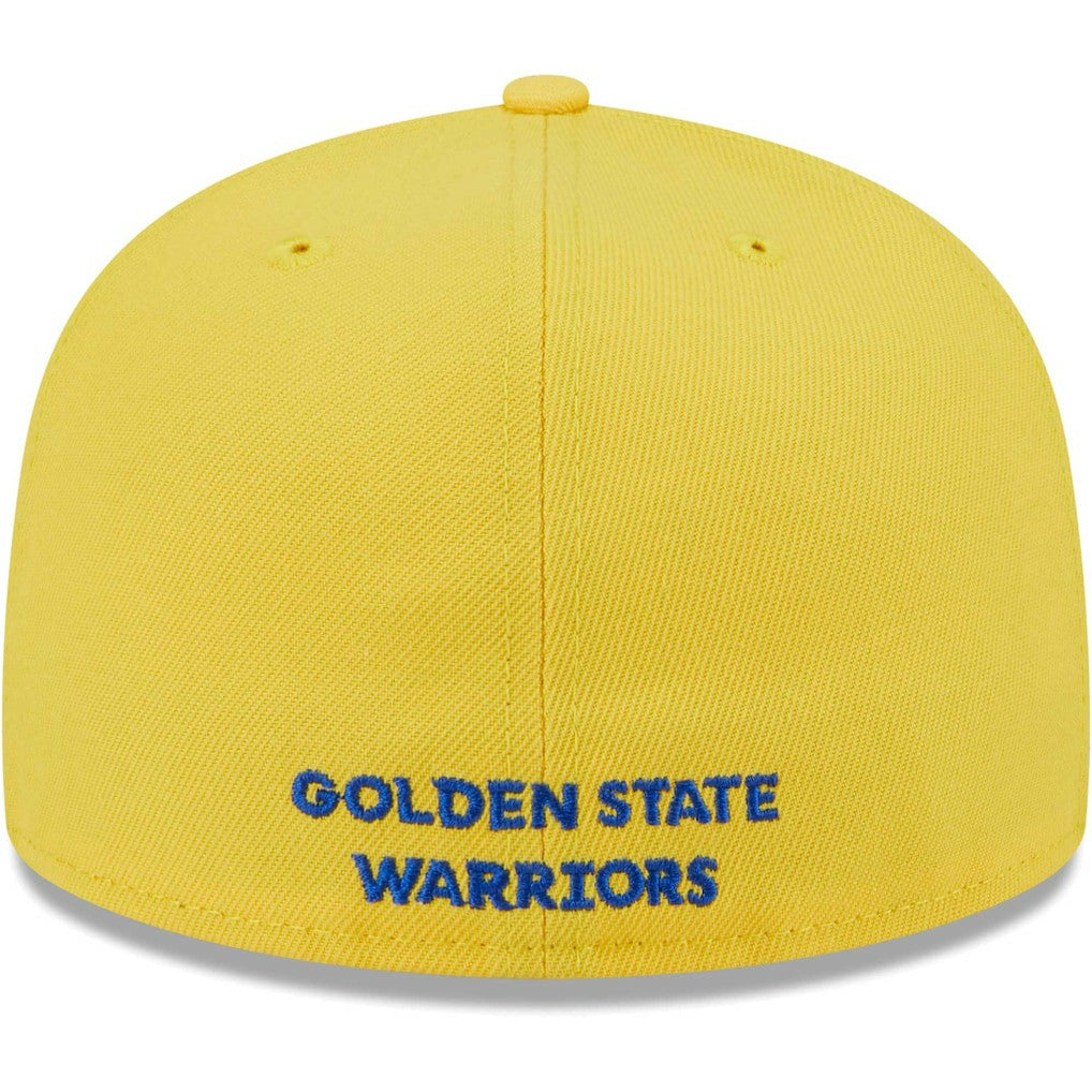 Golden State Warriors Gameday Wordmark 59FIFTY Fitted Hat sale - Royal/Gold discount