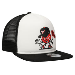 Chicago Bulls Youth Court Sport Mascot 9FIFTY Snapback Hat - White/Black outlet