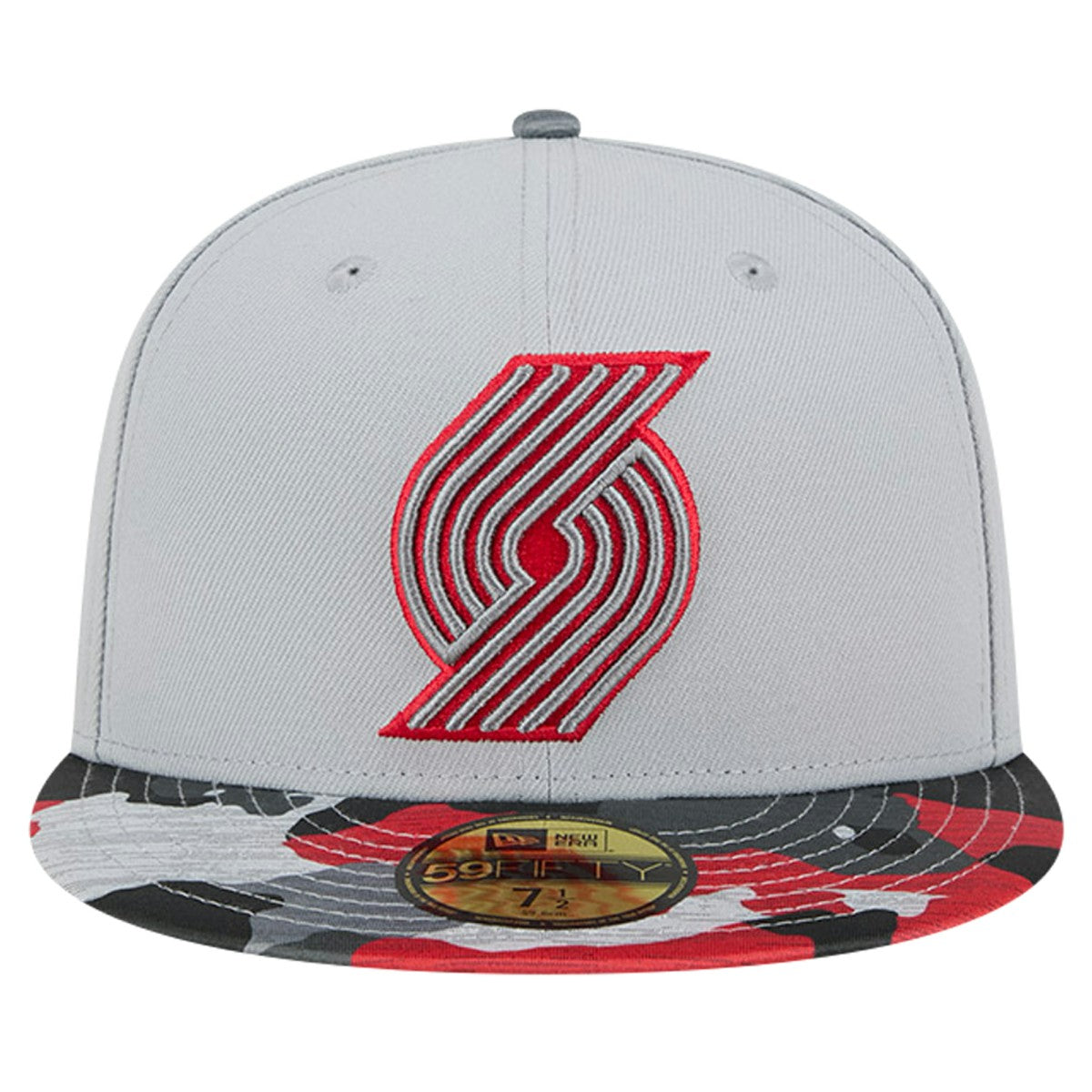 Portland Trail Blazers Active Color Camo Visor 59FIFTY Fitted Hat - Gray for sale