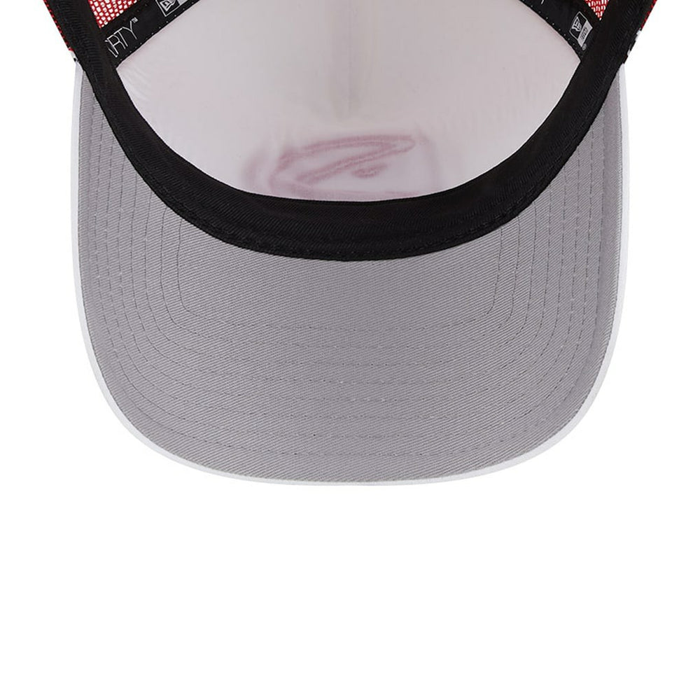 Atlanta Hawks Court Sport Foam A-Frame 9FORTY Adjustable Trucker Hat - White/Red for sale