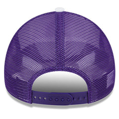 Los Angeles Lakers Court Sport Foam A-Frame 9FORTY Adjustable Trucker Hat - White/Purple online