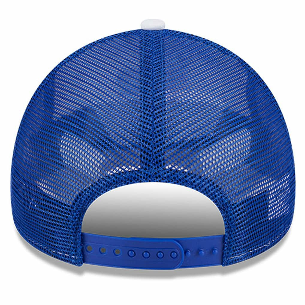 Philadelphia 76ers Court Sport Foam A-Frame 9FORTY Adjustable Trucker Hat - White/Royal discount