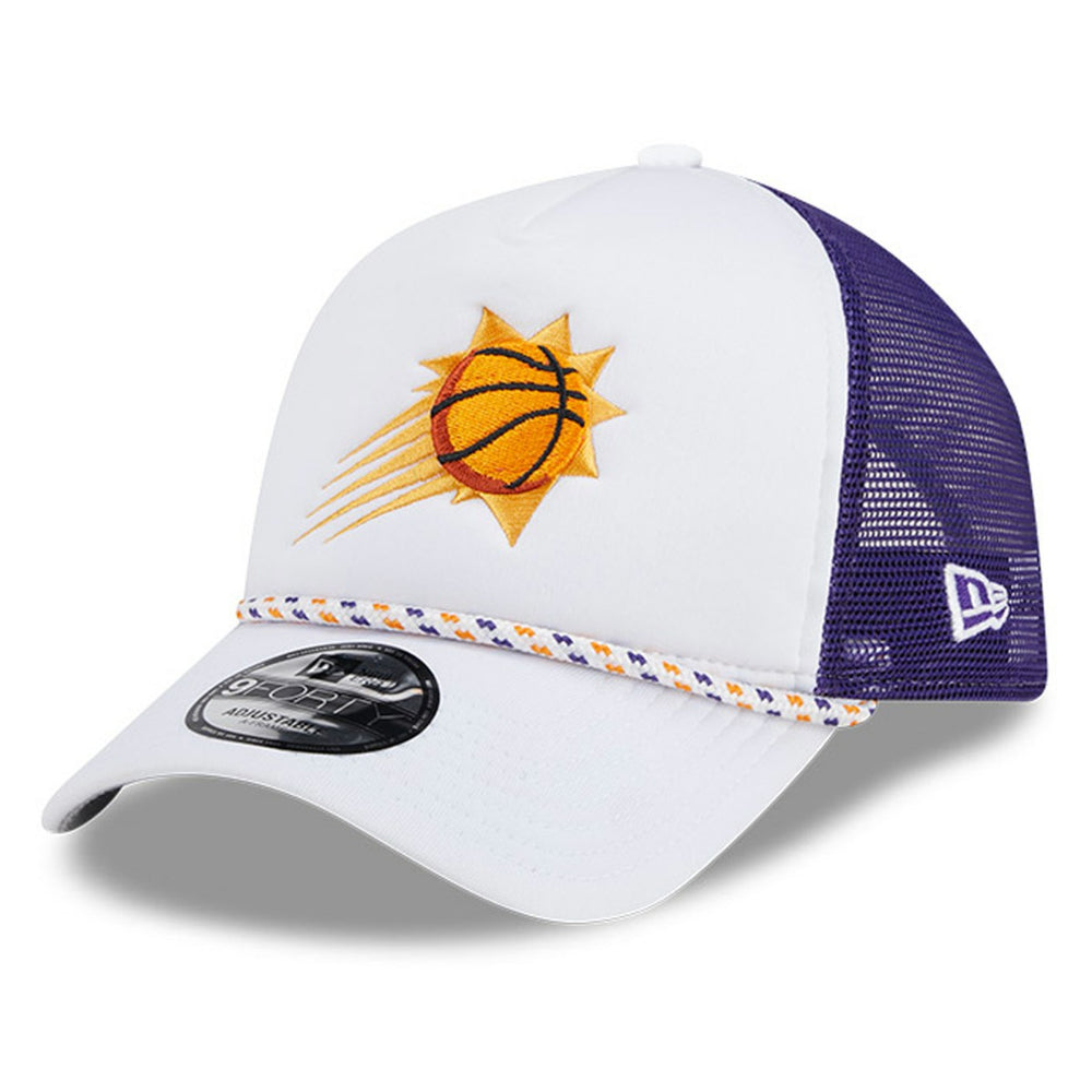 Phoenix Suns Court Sport Foam A-Frame 9FORTY Adjustable Trucker Hat - White/Purple on sale