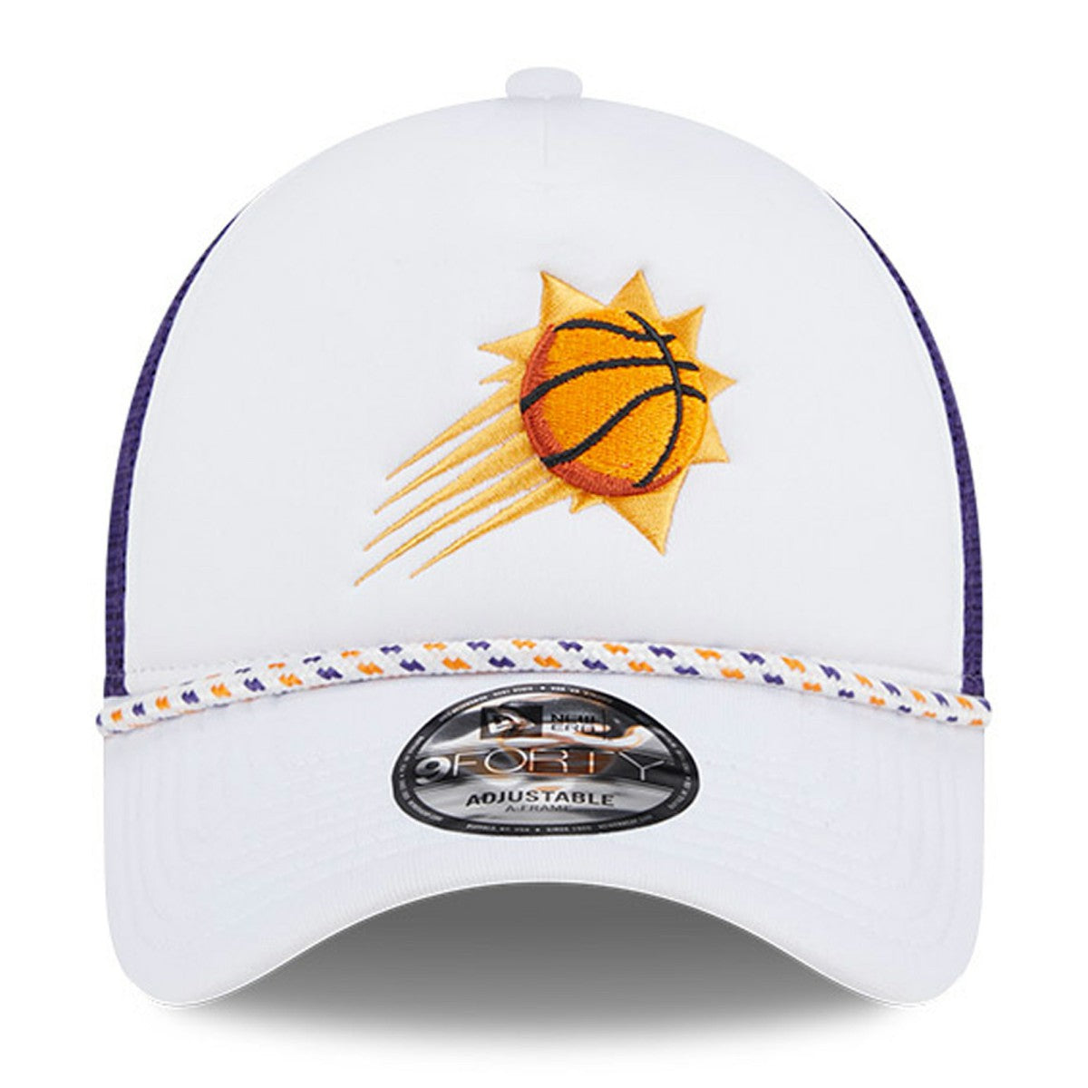Phoenix Suns Court Sport Foam A-Frame 9FORTY Adjustable Trucker Hat - White/Purple on sale