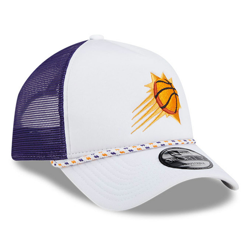 Phoenix Suns Court Sport Foam A-Frame 9FORTY Adjustable Trucker Hat - White/Purple on sale
