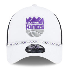 Sacramento Kings Court Sport Foam A-Frame 9FORTY Adjustable Trucker Hat - White/Black cheap
