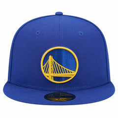 Golden State Warriors Court Sport Leather Applique 59FIFTY Fitted Hat sale - Royal for sale