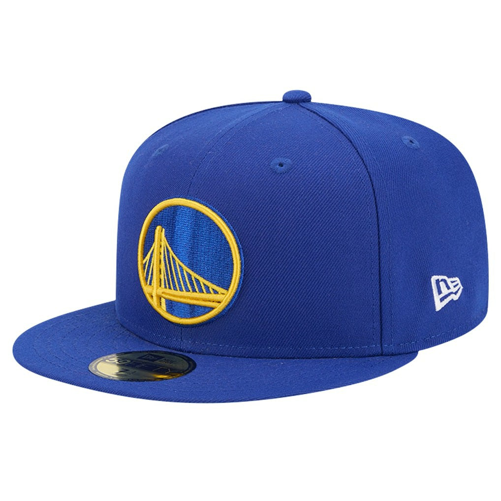 Golden State Warriors Court Sport Leather Applique 59FIFTY Fitted Hat sale - Royal for sale