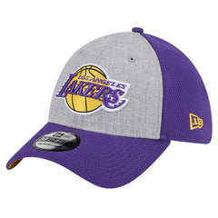 Los Angeles Lakers Two-Tone 39THIRTY Flex Hat - Heather Gray/Purple for sale