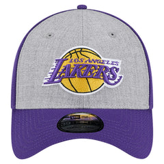Los Angeles Lakers Two-Tone 39THIRTY Flex Hat - Heather Gray/Purple for sale