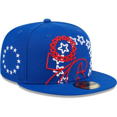 Philadelphia 76ers Game Day Hollow Logo Mashup 59FIFTY Fitted Hat - Royal discount