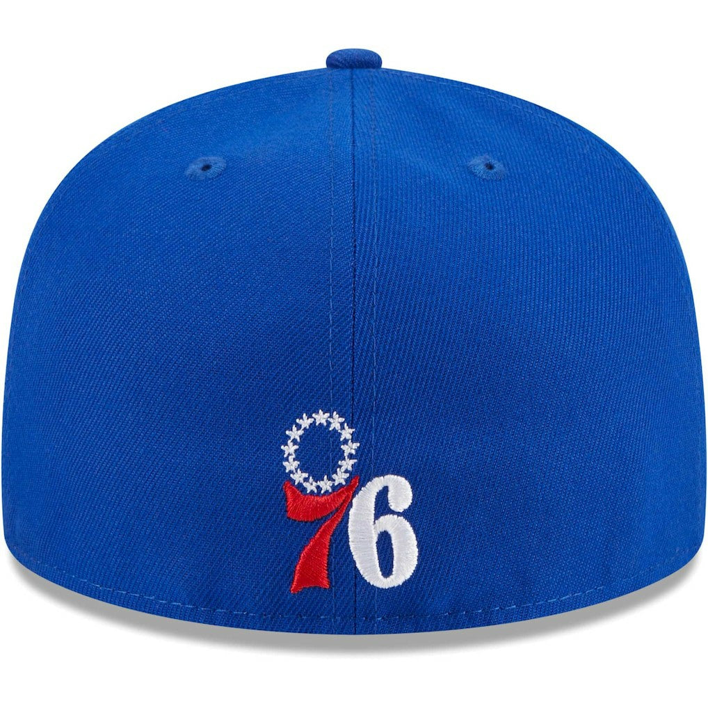 Philadelphia 76ers Game Day Hollow Logo Mashup 59FIFTY Fitted Hat - Royal discount