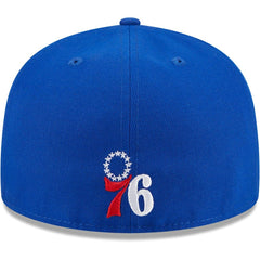 Philadelphia 76ers Game Day Hollow Logo Mashup 59FIFTY Fitted Hat - Royal discount