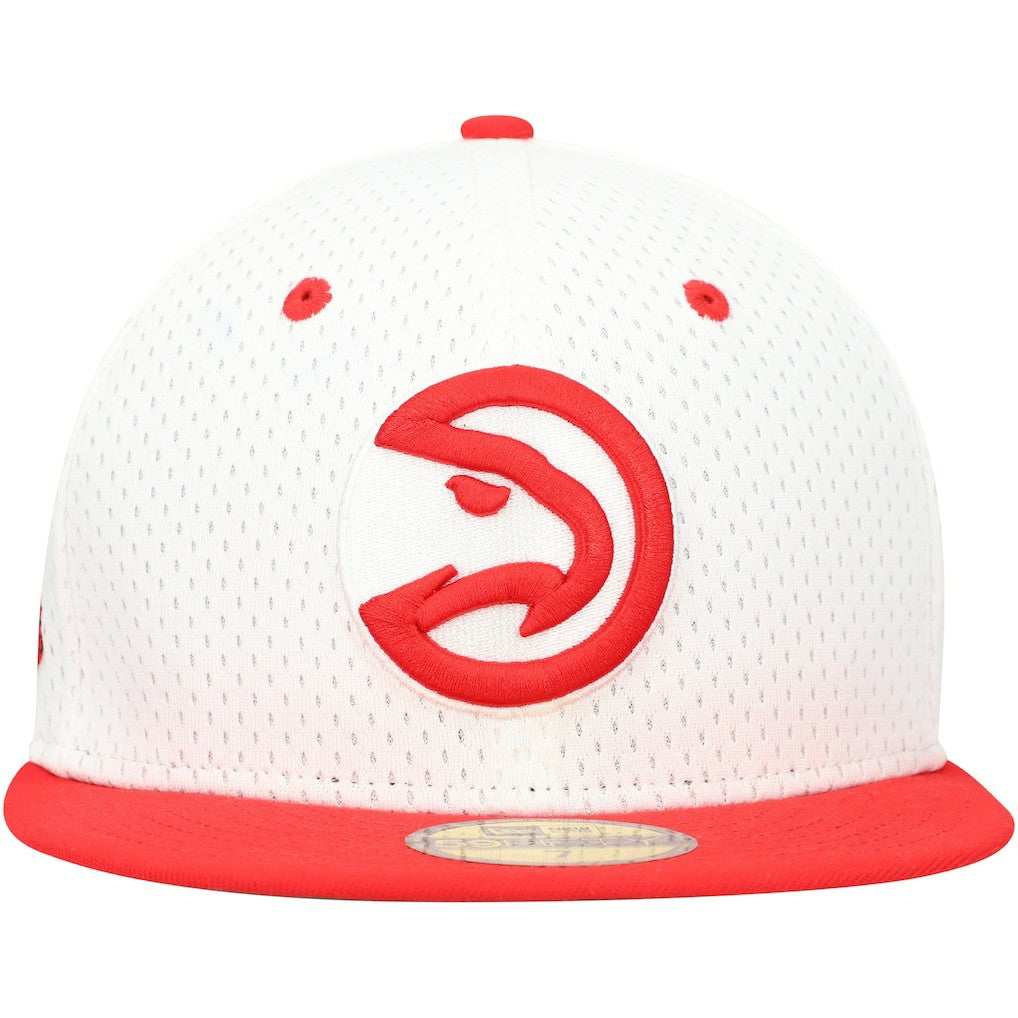 Atlanta Hawks Throwback 2Tone 59FIFTY Fitted Hat - White/Red cheap