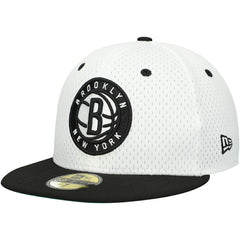 Brooklyn Nets Throwback 2Tone 59FIFTY Fitted Hat - White/Black for sale
