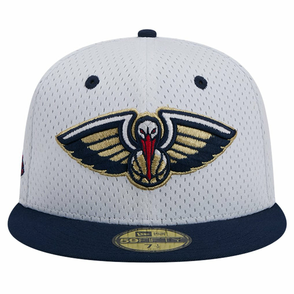 New Orleans Pelicans Throwback 2Tone 59FIFTY Fitted Hat - White/Navy sale