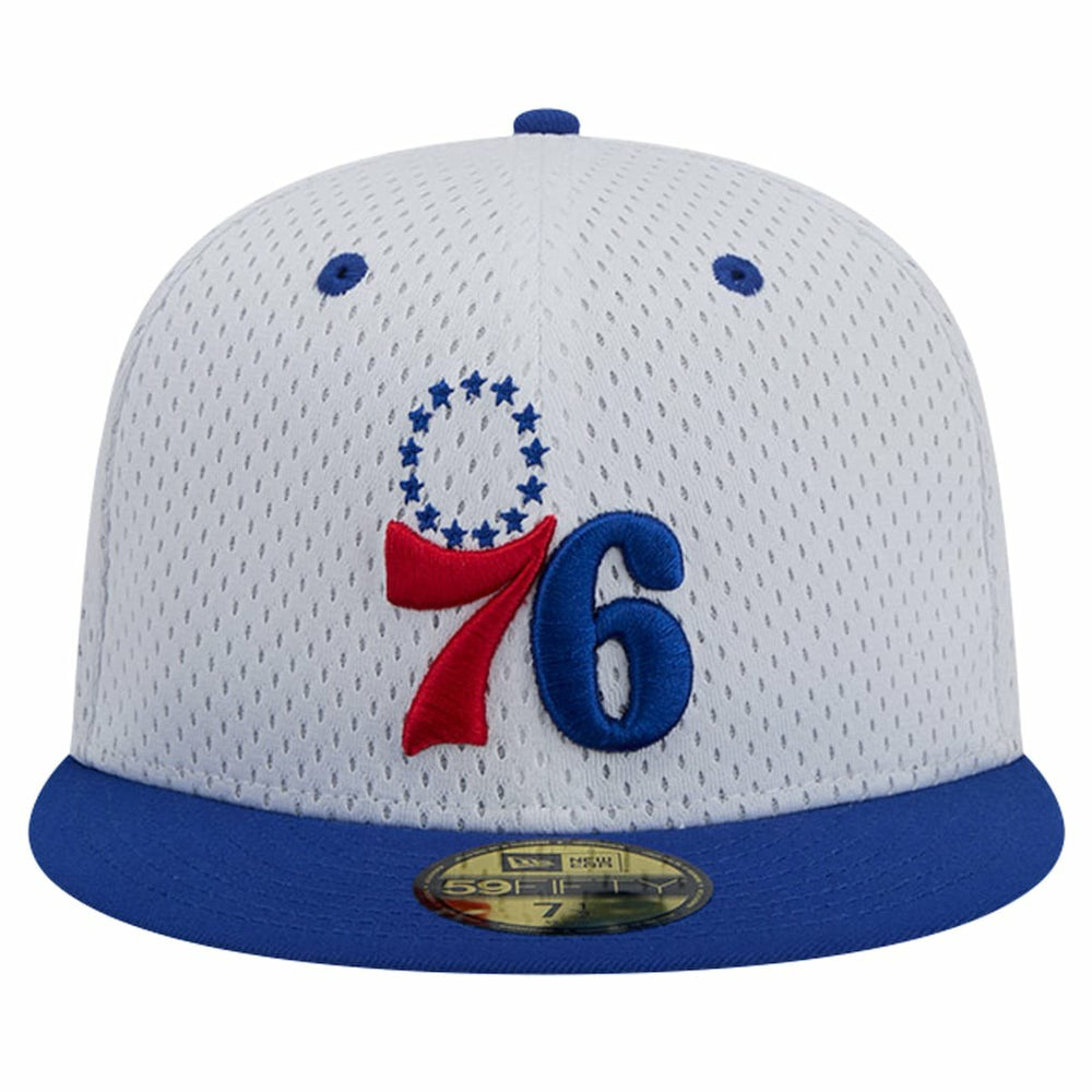 Philadelphia 76ers Throwback 2Tone 59FIFTY Fitted Hat - White/Royal sale