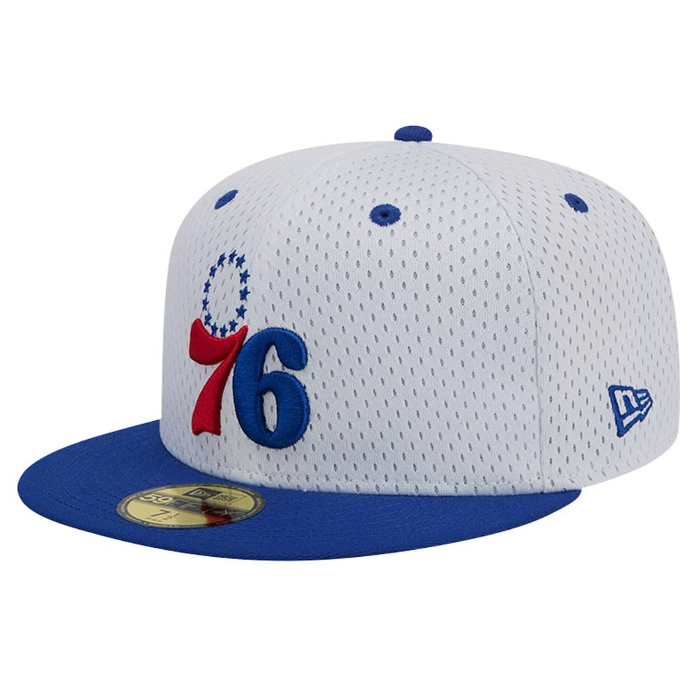 Philadelphia 76ers Throwback 2Tone 59FIFTY Fitted Hat - White/Royal sale