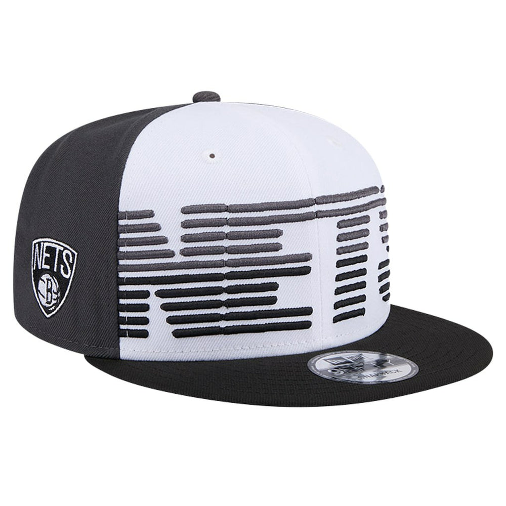 Brooklyn Nets Throwback Gradient Tech Font 9FIFTY Snapback Hat - White/Black discount