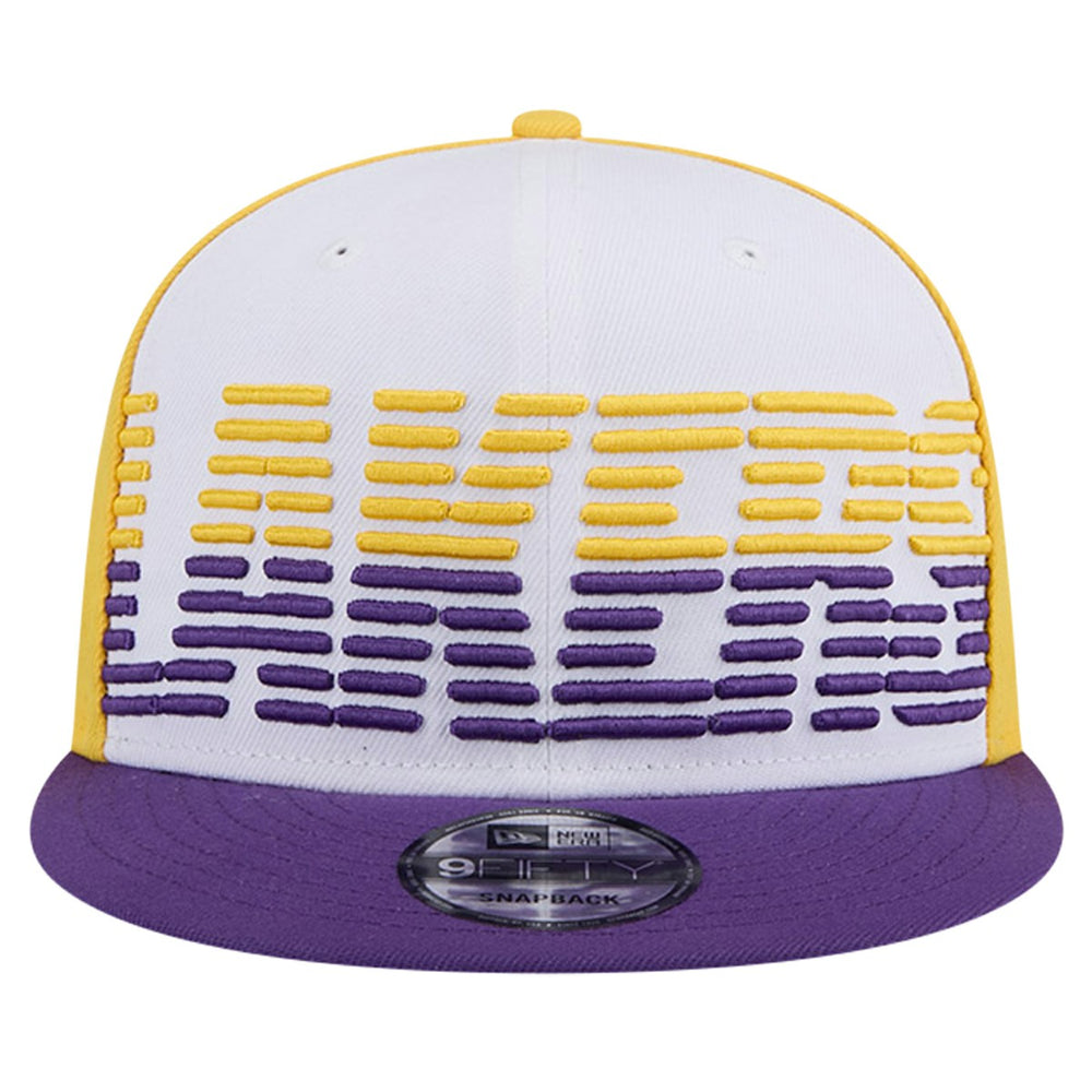 Los Angeles Lakers Throwback Gradient Tech Font 9FIFTY Snapback Hat - White/Purple outlet