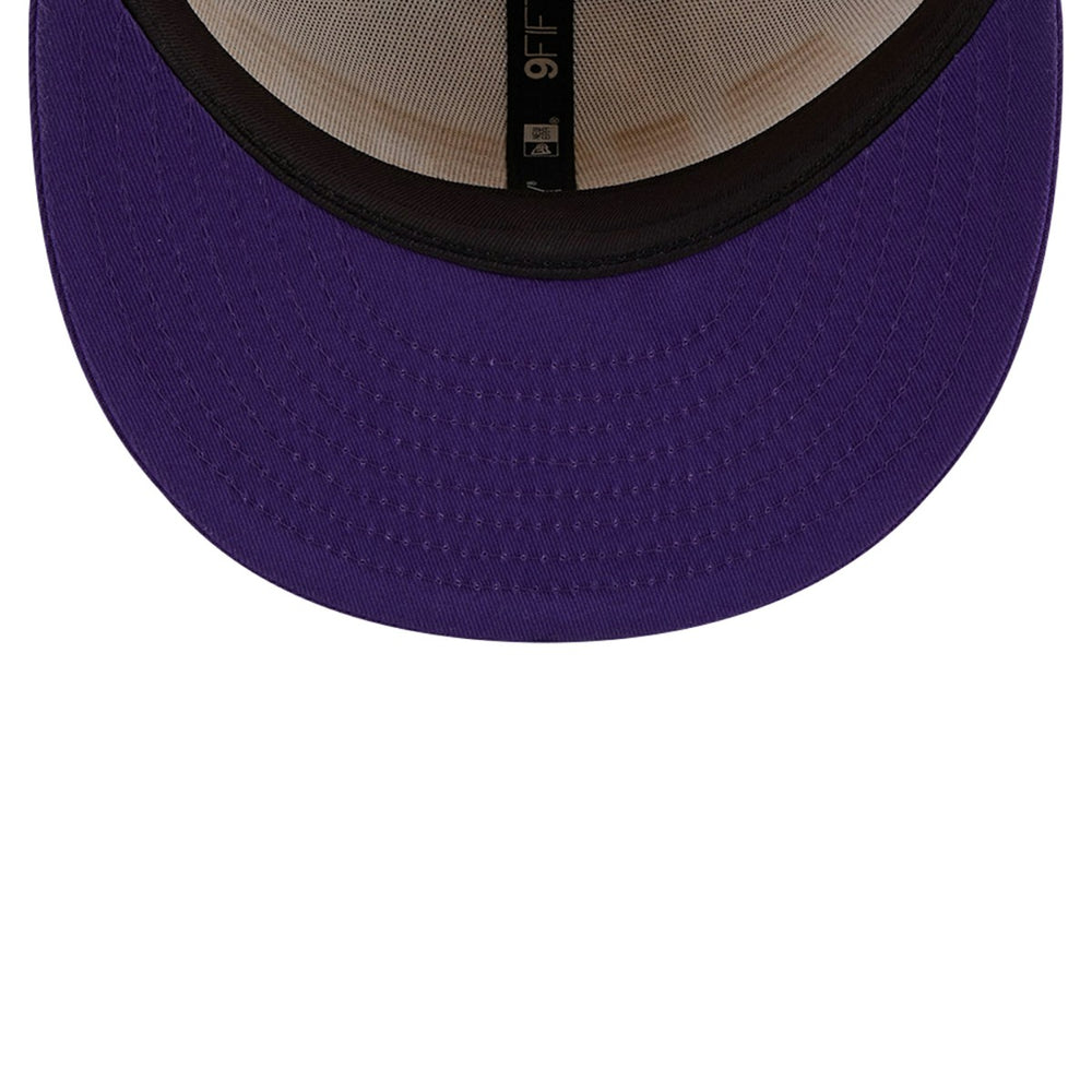 Los Angeles Lakers Throwback Gradient Tech Font 9FIFTY Snapback Hat - White/Purple outlet