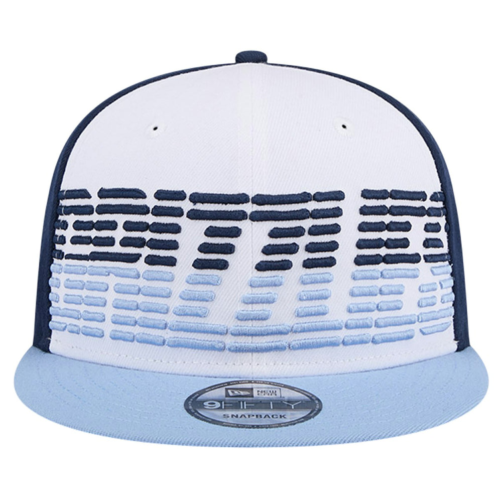 Memphis Grizzlies Throwback Gradient Tech Font 9FIFTY Snapback Hat - White/Light Blue on sale