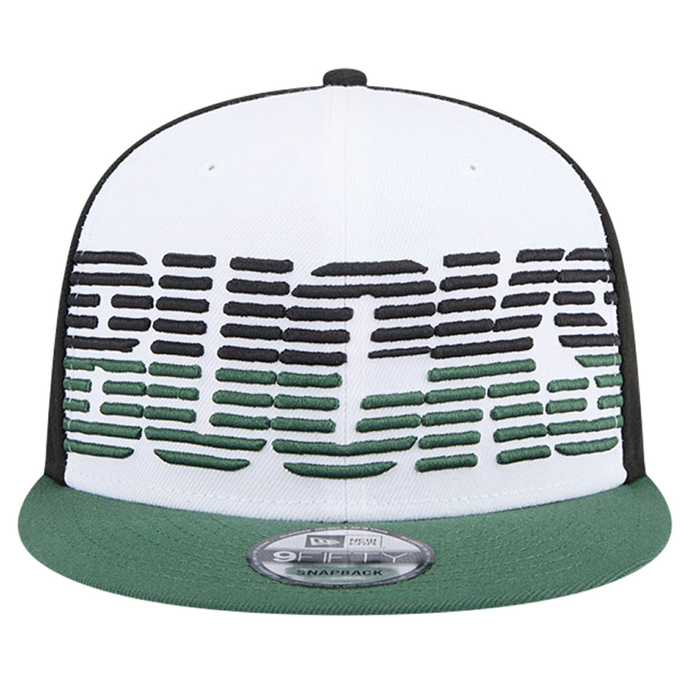 Milwaukee Bucks Throwback Gradient Tech Font 9FIFTY Snapback Hat - White/Hunter Green cheap