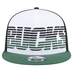 Milwaukee Bucks Throwback Gradient Tech Font 9FIFTY Snapback Hat - White/Hunter Green cheap