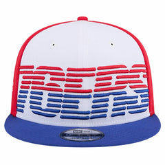 Philadelphia 76ers Throwback Gradient Tech Font 9FIFTY Snapback Hat - White/Royal cheap