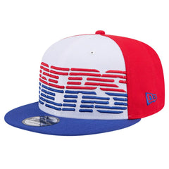 Philadelphia 76ers Throwback Gradient Tech Font 9FIFTY Snapback Hat - White/Royal cheap