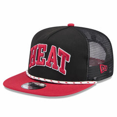 Miami Heat Throwback Team Arch Golfer Snapback Hat - Black/Red cheap