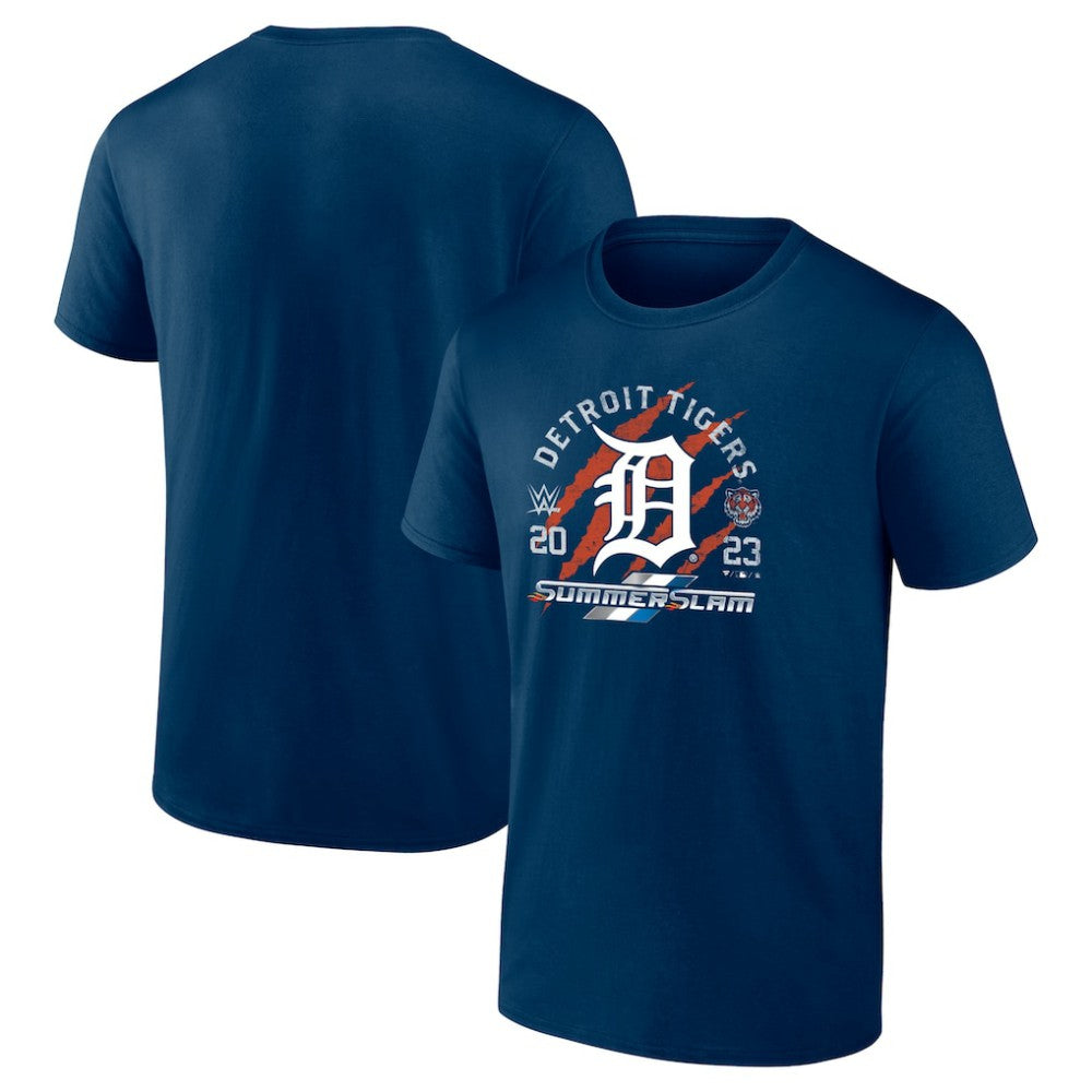 Detroit Tigers X 2023 SummerSlam T-Shirt Navy