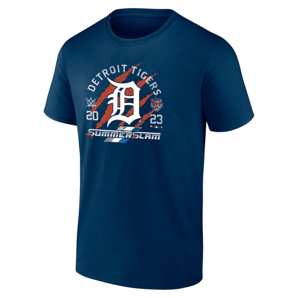 Detroit Tigers X 2023 SummerSlam T-Shirt Navy
