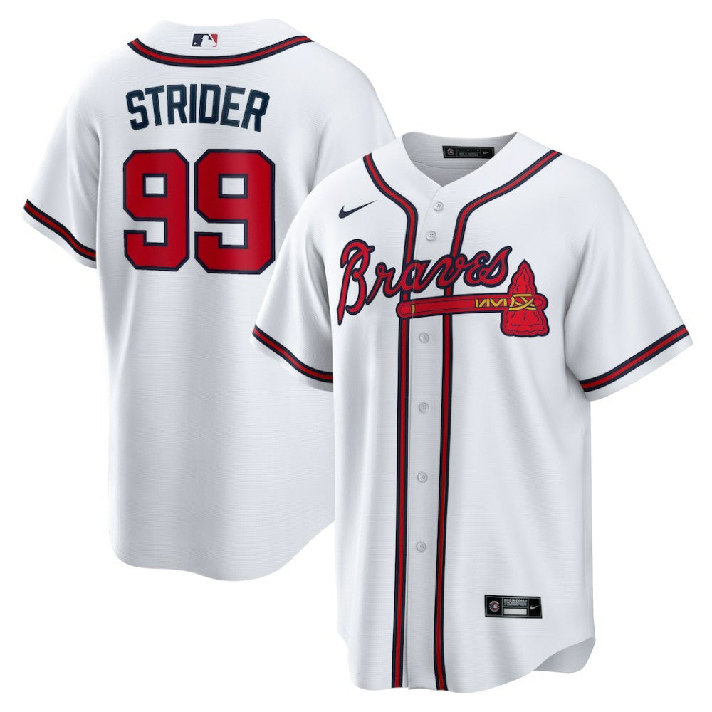 Spencer Strider Atlanta Braves Replica Player Jersey White