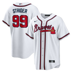 Spencer Strider Atlanta Braves Replica Player Jersey White