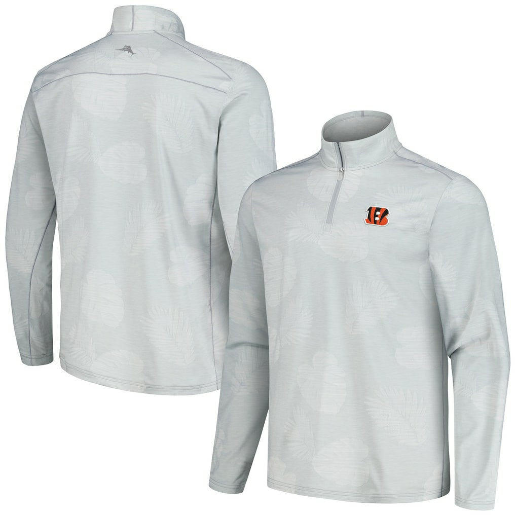 Cincinnati Bengals Delray Frond IslandZone Half-Zip Sweatshirt - Gray discount