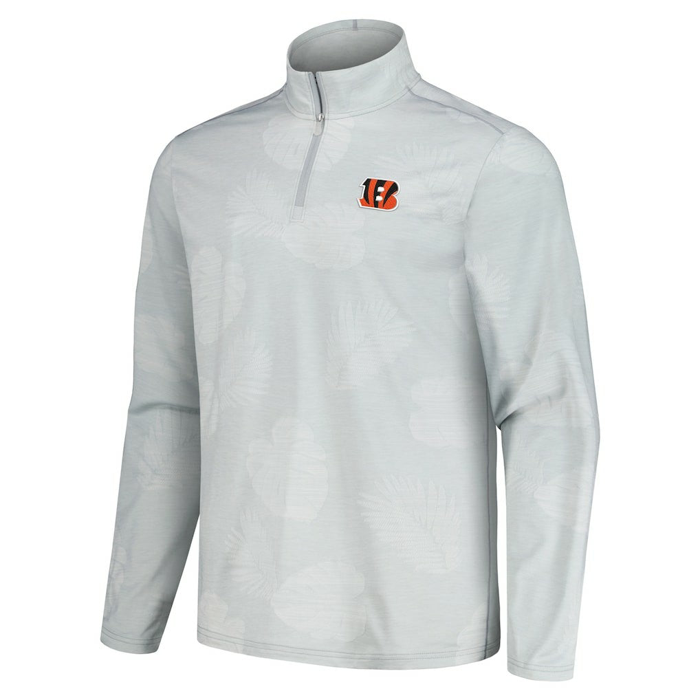 Cincinnati Bengals Delray Frond IslandZone Half-Zip Sweatshirt - Gray discount