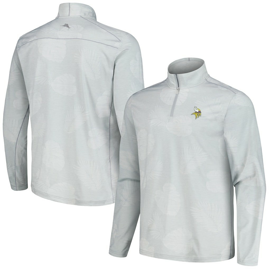Minnesota Vikings Delray Frond IslandZone Half-Zip Sweatshirt - Gray discount