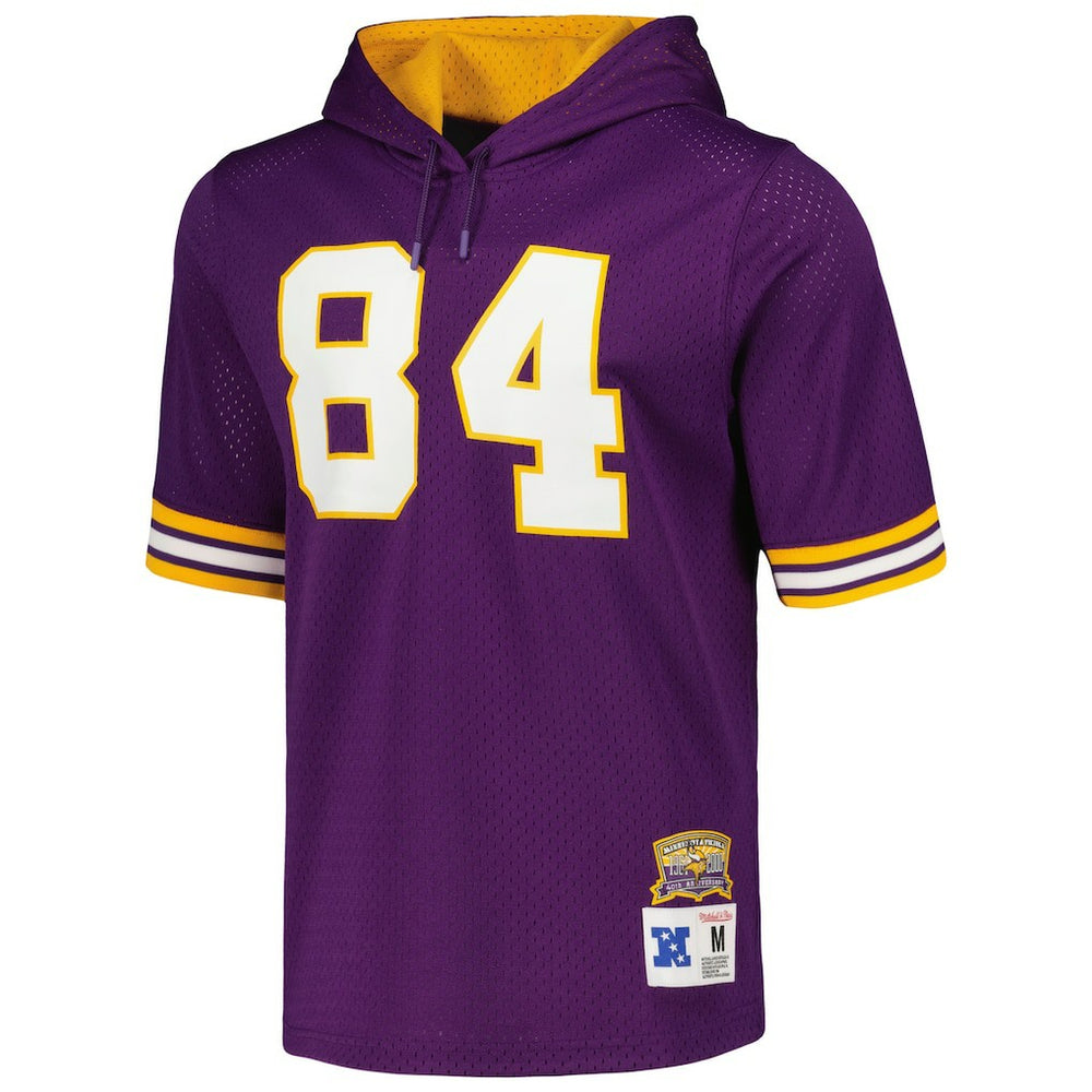 Randy Moss Minnesota Vikings Retired Player Name & Number Mesh Hoodie T-Shirt - Purple cheap