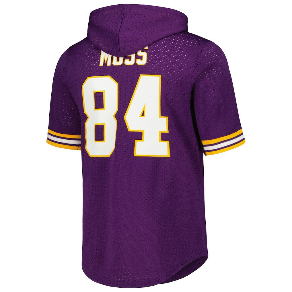 Randy Moss Minnesota Vikings Retired Player Name & Number Mesh Hoodie T-Shirt - Purple cheap