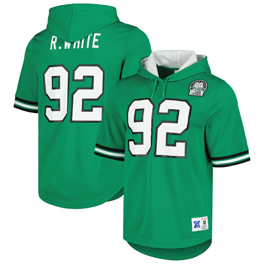 Reggie White Philadelphia Eagles Retired Player Name & Number Mesh Hoodie T-Shirt - Kelly Green online