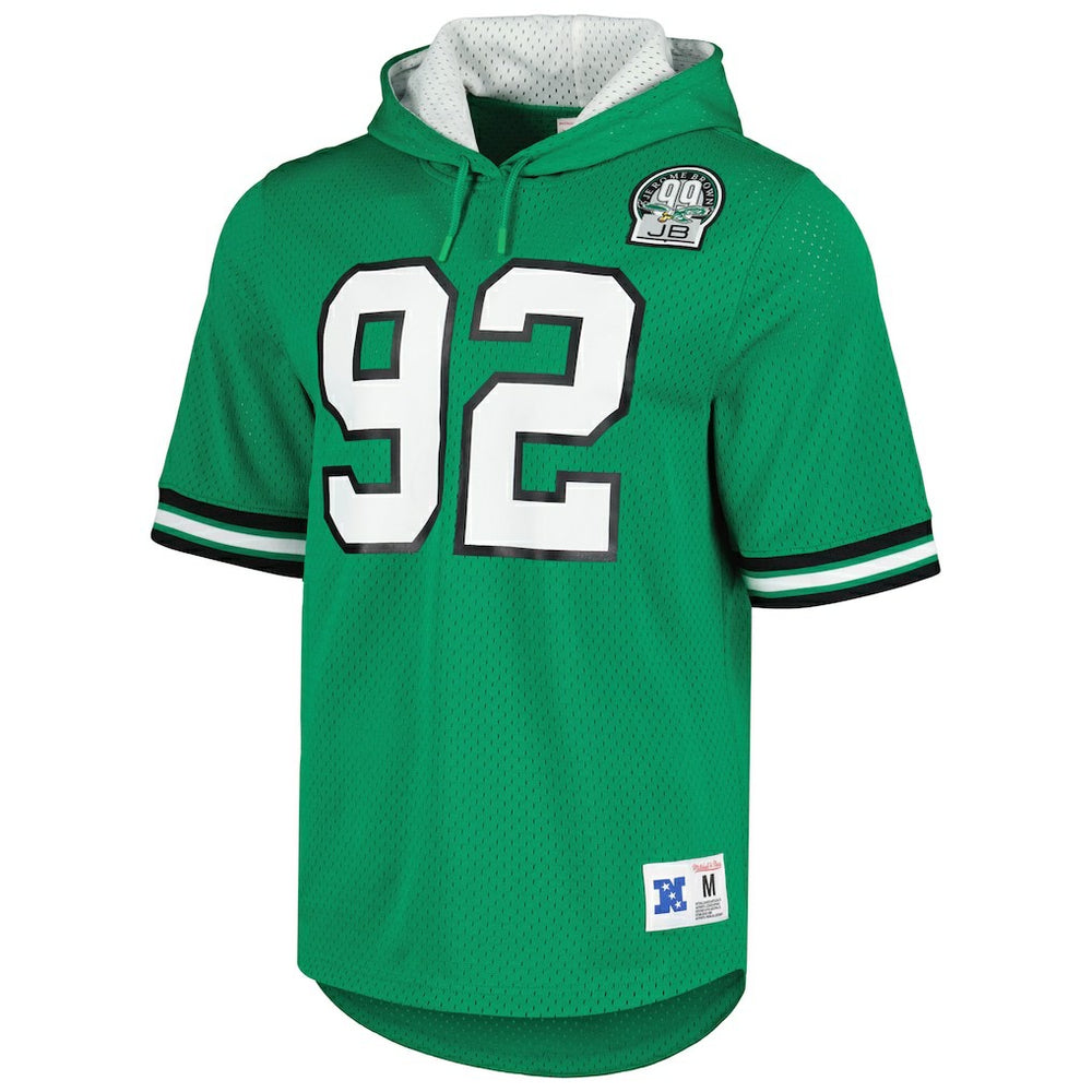 Reggie White Philadelphia Eagles Retired Player Name & Number Mesh Hoodie T-Shirt - Kelly Green online