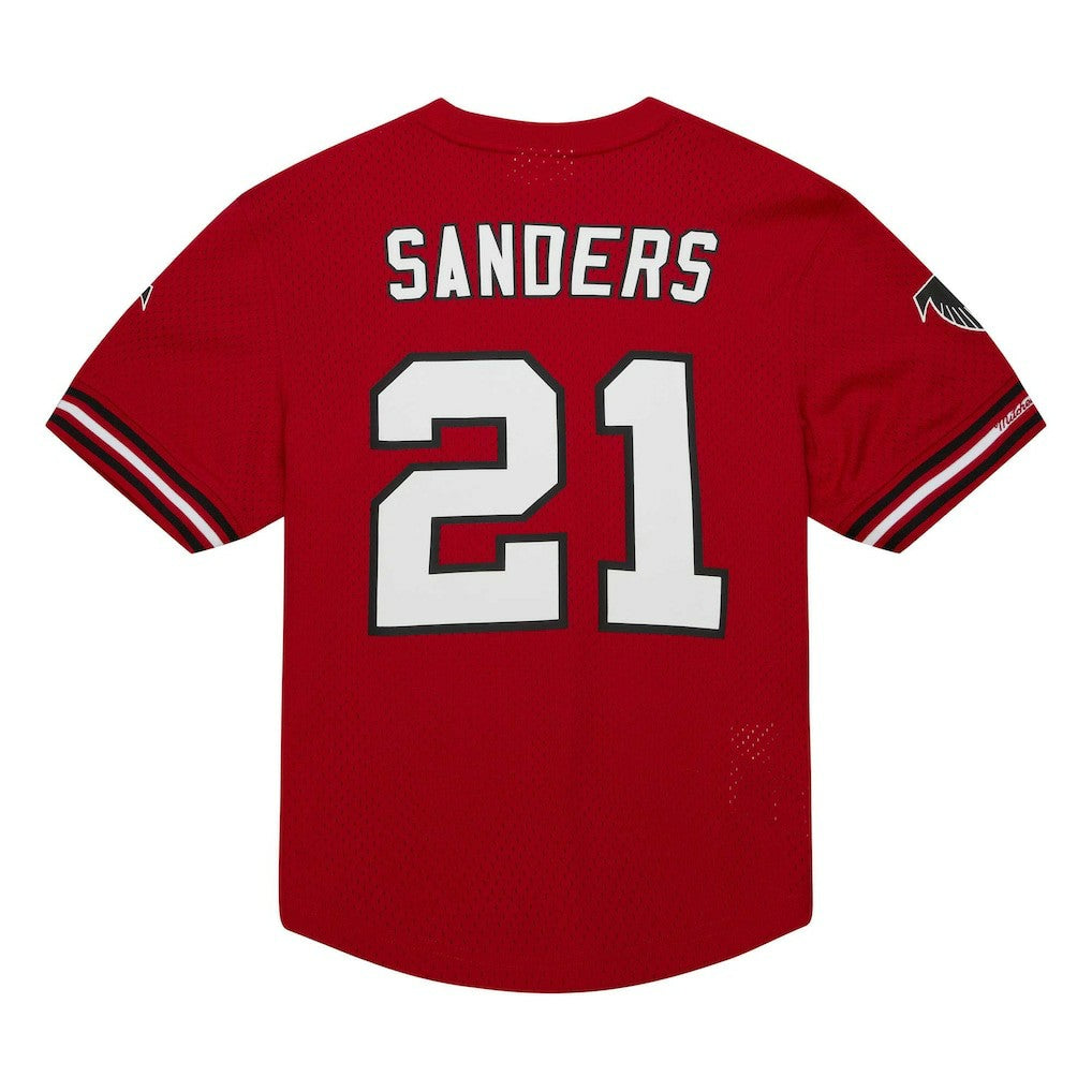 Deion Sanders Atlanta Falcons Retired Player Name & Number Mesh Top - Red on sale