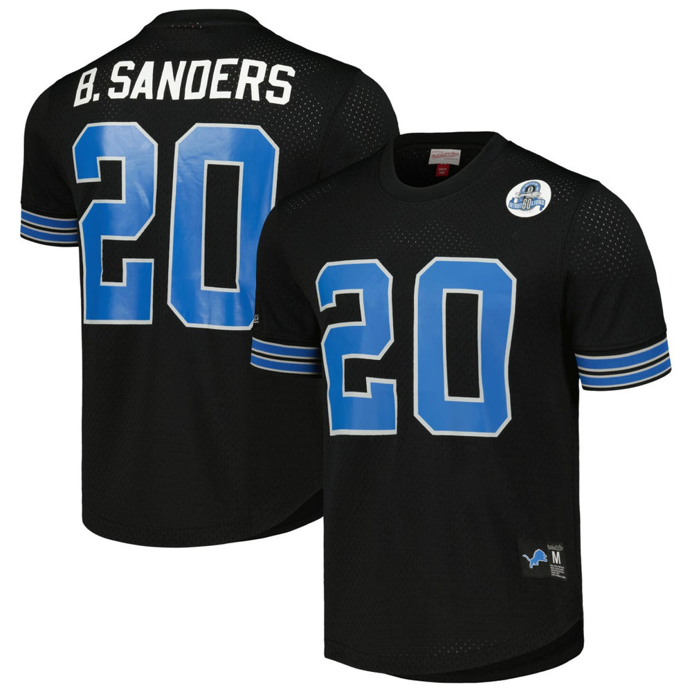 Barry Sanders Detroit Lions Retired Player Name & Number Mesh Top - Black on sale
